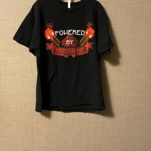 Black Kids T-Shirt with Redstone Design